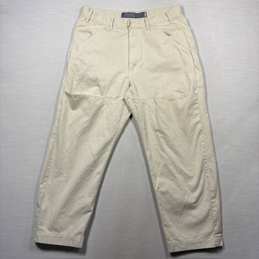 Vintage Levi's Silver Tab Pants Men 36X32‎ Beige Skater Baggy Knee Pockets Y2K
